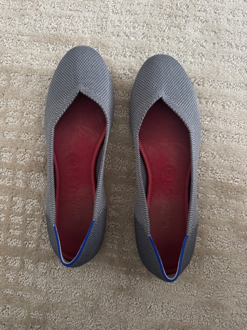 Rothy’s gray flats